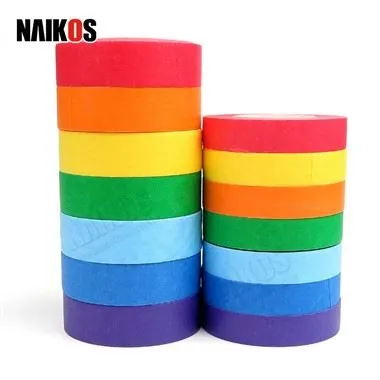 Színes maszkolószalag, széles körben használt graffitihez, dekorációhoz, festéshez, barkácsoláshoz